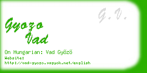 gyozo vad business card